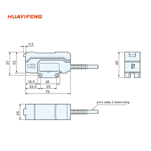 HuaYifeng DC12 ~ 24V zur Farb erkennung Dreidraht genaue Markierung Farb erkennungs stabilität intelligenter digitaler Farb sensor - Product Image 4