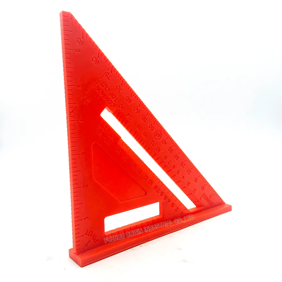 Herramientas de medición para carpinteros, regla de escala Triangular ABS de 7 pulgadas, regla de ángulo, palanca de velocidad cuadrada