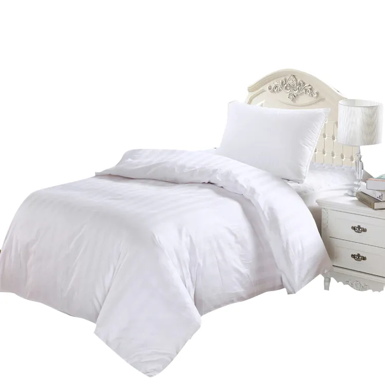 Parure de lit en coton à rayures, ensemble de literie de l'hôtel, housse de couette, 3cm, T250