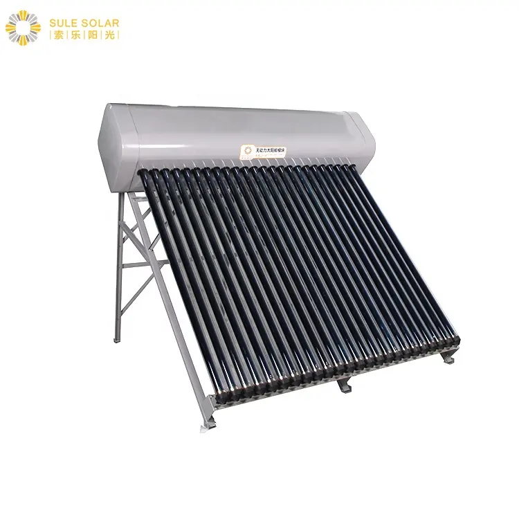 Calentador de agua Solar presurizado, tubo de vacío, ahorro de energía, precio del sistema