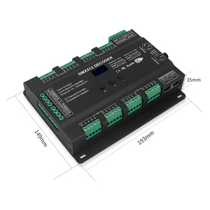Più recente 32 canali 8Bit 16Bit Rgbw RDM DMX512 decoder Led Dmx Controller per la luce del palcoscenico