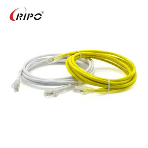 CAT5e CAT6 yuvarlak LAN yama kablosu-UTP/FTP telli/katı 10M/50M/100M bakır ağ Jumper - Product Image 1