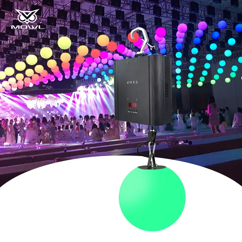 MOWL Winch RGB Colorful DMX Auto Lift Ball LED Kinetic Light Price for Stage Disco Bar Club Wedding