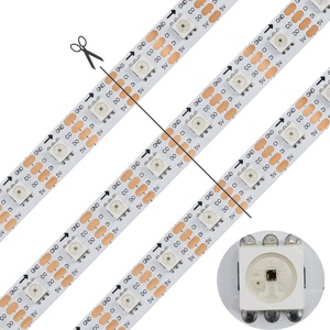 SK9822 Double Signals DC5V SMD5050 RGB 144LEDS/M 12mm Width 34w/m Dream Color Addressable Digital Pixel Magic <strong>LED</strong> Strip Light
