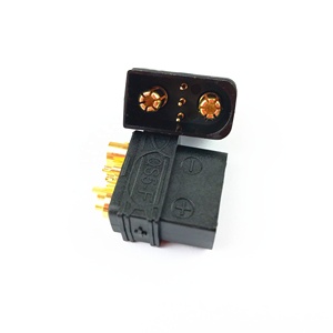 QS5ปลั๊กแบตเตอรี่60A กระแสไฟสูง5มม. ขั้วต่อหัวกระสุนชุบทองพร้อมขาสัญญาณ3P สำหรับระบบไฟฟ้าสำหรับโดรน RC รถยนต์ FPV - Product Image 2