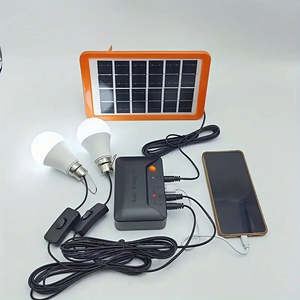 2025 New Solar Energy <strong>Kit</strong> 4000mah Large Battery 3w 3m Cable Usb Output Solar Power Lighting System Solar Energy <strong>Kit</strong> +2led Bulbs - Product Image 3