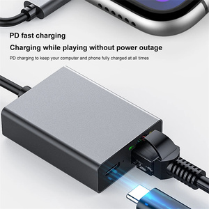 Adattatore di rete cablata LAN Ethernet da USB C a RJ45 da 1000Mbps OTG Ethernet USBC con cavo di ricarica per dispositivo USB C di superficie MacBook - Product Image 4