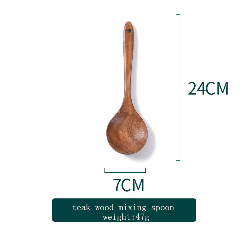Cuillère à mélanger en bois de teck 24*7cm