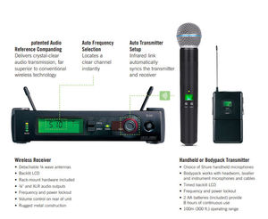 SLX4 BETA 58a SLX24 SLX4 <span class=keywords><strong>SM</strong></span> 58 kablosuz saksafon karaoke mikrofon canlı mikrofon yaka mikrofonu kablosuz UHF mikrofon mikrofon sistemi