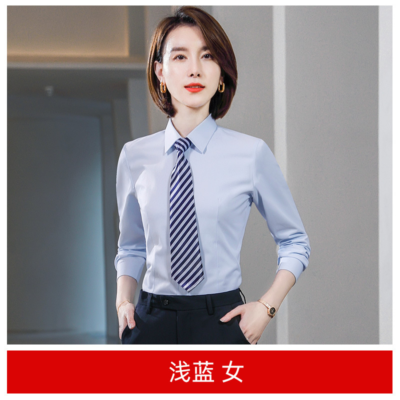 (female) light blue shirt