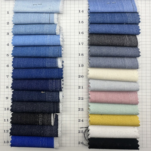 编织提花人字斜纹弹性牛仔面料，春夏上衣柔软抗皱，夹克面料 - Product Image 4