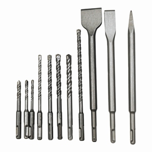 Juego de 11 brocas de martillo rotativo SDS-Plus y cincel para mampostería, juego de herramientas profesionales para demolición de paredes de ladrillo y rocas-001 - Product Image 2