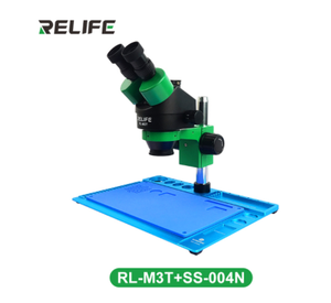 RELIFE-microscopio estéreo Trinocular RL-M3T + SS-004N, con Zoom 7X-45X, con cámara HDMI, luz LED, para reparación móvil - Product Image 4