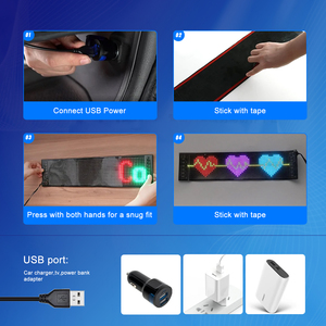 Smart APP di controllo occhi programmabili flessibile LED segno di bordo modello di scorrimento testo Graffiti LED Display pannello dello schermo per auto - Product Image 6