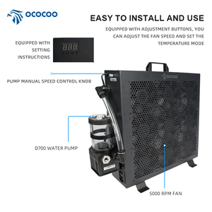 OCOCOO küçük hidro radyatör sıvı soğutma sistemi bakır soğutucu malzeme su soğutma çözümü için bilgisayarın radyatör durumda - Product Image 4