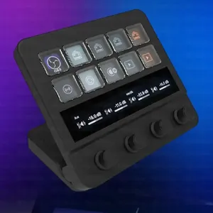 Mirabox N4 RGB LED Soporte personalizable Teclado para computadora portátil Dual USB C USB-A 10 teclas Tira táctil Nueva interfaz de marcación cuádruple Visual Macro - Product Image 3