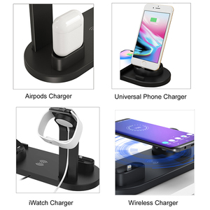 Akıllı masaüstü kablosuz şarj doku iPhone 14 13 12 11 Pro Max artı <span class=keywords><strong>Apple</strong></span> Watch-<span class=keywords><strong>4</strong></span>-in-1 10W çıkış PD çok fonksiyonlu