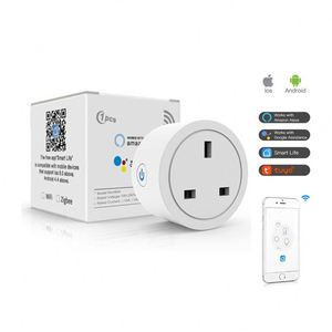 20A Tuya WIFI + BLE akıllı ev kablosuz kumandalı monitör akıllı prizler ab İngiltere abd Alexa ve Google ile Wifi akıllı fişler - Product Image 4