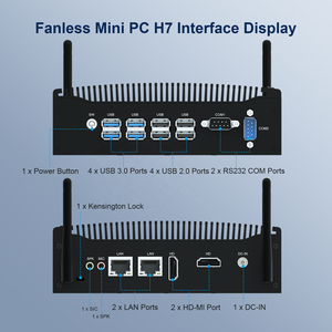 Lüfterloser Minicomputer 12. Generation Prozessor Core i5 1235u i3 1215u DDR5 RAM 8xUSB für zuhause büro schule Unterstützung VESA-Halterung - Product Image 2