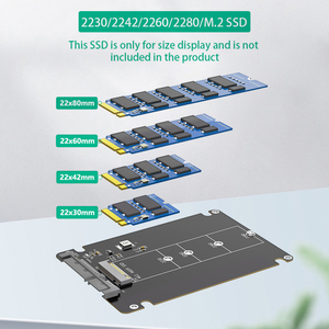 ขนาดเล็ก M.2 NGFF B คีย์2.5นิ้ว SATA SSD Enclosure SATA III อะแดปเตอร์เคสฮาร์ดดิสก์สำหรับคอมพิวเตอร์พีซี - Product Image 3