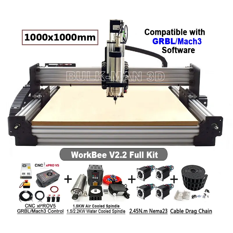 Workbee-routeur à bois CNC 1010, Kit complet avec système de Tension de tintement, nouveauté