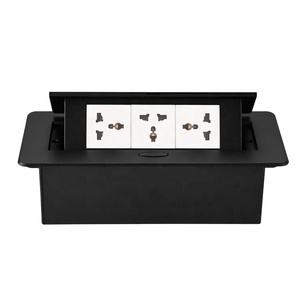 Caja de información de escritorio multifunción, conector USB integrado, agujero de red de ordenador, Conector de escritorio universal de tres agujeros - Product Image 4