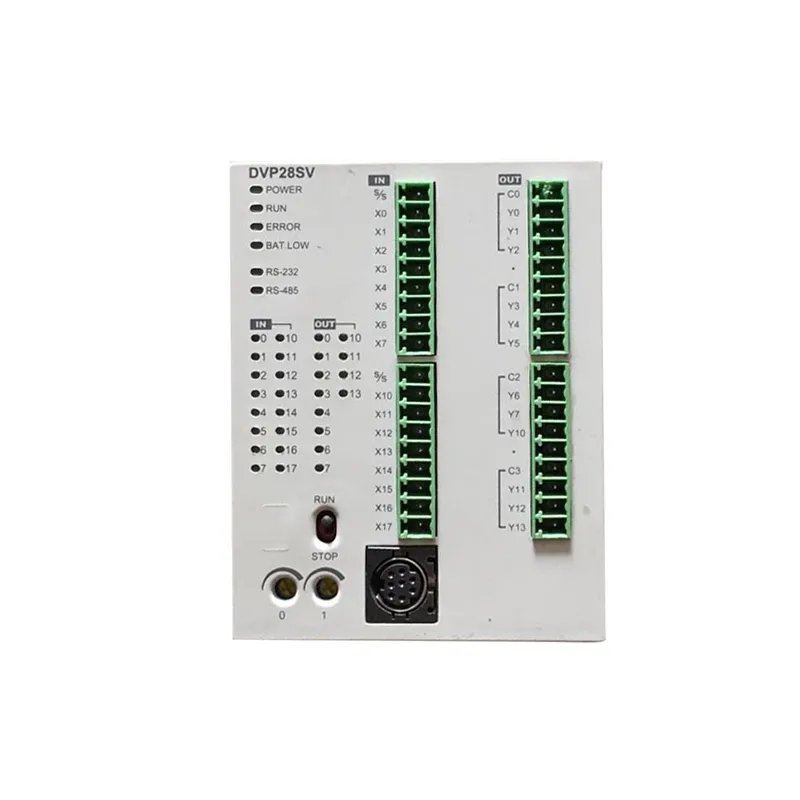 Controlador programable delta DVP28SV11R2 DVP28SV11T2 DVP28SV11S2 delta plc, relé de transistor 16DI 12DO 24VDC