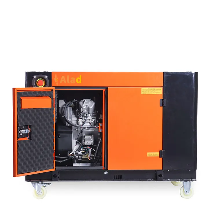 Generador diésel para el hogar, generador Dinamo silencioso, sistema de refrigeración por aire, 5kw diésel de generador de energía, 1500rpm, 12kva, tipo portátil 120
