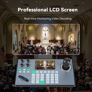 LCD Screen Real Time Monitoring Keyboard <strong>Controller</strong> Ptz Camera POE 4d Joystick <strong>Controller</strong> for Live Streaming