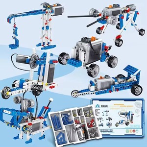 396 Uds niños Diy Ingeniero Mecánico aprendizaje programable Robot perro robótica Kits vapor juguete juego de bloques de construcción - Product Image 1