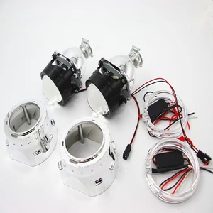 Araba far projektör lens güçlendirme kiti için melek gözler ile 2.5 inç bi LED projektör lens far kefen - Product Image 2