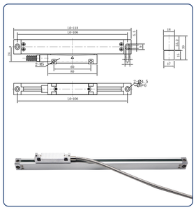 DRO High Accuracy Silm Linear Scale/Optischer Linear Encoder/Linear Glass Scale für Mini Milling Machine Drehmaschine Schleif maschine - Product Image 3