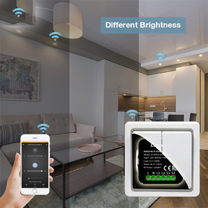 Compatte Rotonda tuya Wi-Fi <span class=keywords><strong>Dimmer</strong></span> Interruttore Bianco per una Crescita Intelligente di Illuminazione con SU OFF Dimming e <span class=keywords><strong>Timer</strong></span>