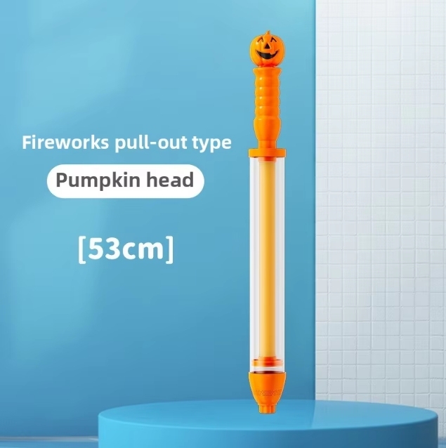 Orange Pumpkin Head Fireworks and Water Cannon