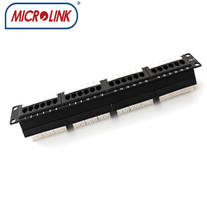 Panel de parche de red CAT6 UTP RJ45, Panel Modular cargado de 24/ 48 puertos, 19 pulgadas, con Krone y 110 dual IDC