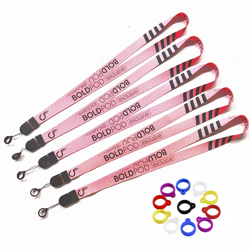 Porte-stylo à Sublimation personnalisé de haute qualité, lanière pour enseignant, vente en gros avec anneau en Silicone