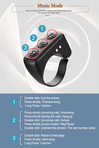 D01 Pro Turner Flipping telefono senza fili Selfie telecomando video TikTok telecomando telecomando telecomando Controller anello Bluetooth - Product Image 2