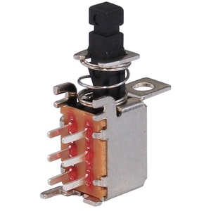 DPDT 6 Pin 2 NO 2 interruttore a chiave con rivestimento NC chiusura automatica scatola TV unidirezionale interruttore a pulsante orizzontale - Product Image 4