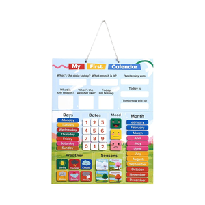 Days of the Week & Weather Learning Chart-40X32cm、磁気ハンギングループ付き子供向けの私の最初のカレンダー - Product Image 2