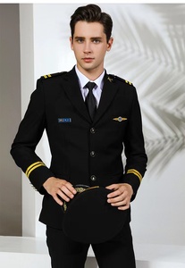 Özel Pilot üniforma havacılık üniforma havacı uçuş görevlisi erkekler güvenlik tulum iş elbiseleri kostüm - Product Image 5