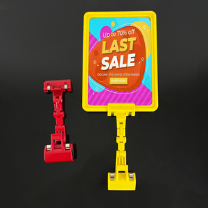 POP Clipss Display Tag Clipss prezzo striscia titolari di plastica trasparente clip Pop porta segno per scaffale etichetta grande magazzino personalizzato - Product Image 5