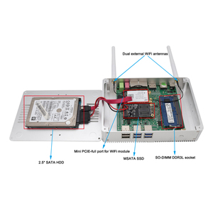 Eglobal-Mini ordenador de escritorio Sin ventilador, N3150/N3050 con doble Lan, pantalla Dual, WiFi gratis, mini Pc inteligente - Product Image 6