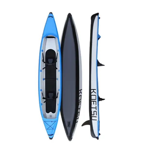 Inflatable Drop Stitch Chèo Thuyền Xuồng Đôi Hoặc 3 Chỗ Ngồi Inflatable Gấp Kayak