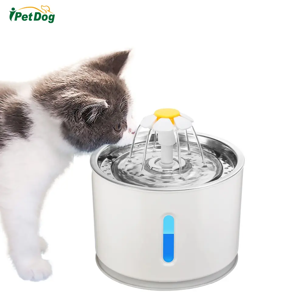 2.4L Capacity LED Small Cat Dog Water Fountain Dispenser mit Auto Shut