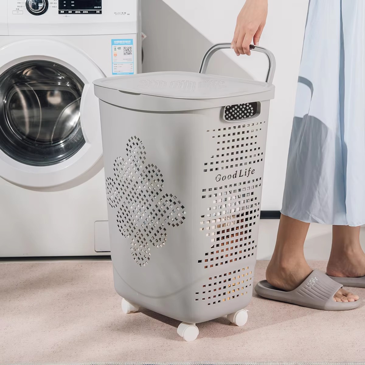Gray 60L(With Wheel): 450*370*620mm