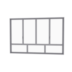 Alüminyum sürgülü pencere kasırga darbe dikdörtgen pencereler akıllı alüminyum pencereler kepenkleri - Product Image 6