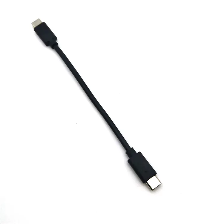 TPE USB 2.0 C כדי C זכר לזכר 100 mm שחור 26AWG * 3C OD:3.9mm USB C טעינת כבל