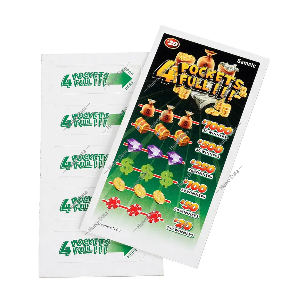 Vijf Vensters Pull Tabs Games Loterij Tickets Aangepaste Patroon Print Pull Tab Papier Kaarten Maker