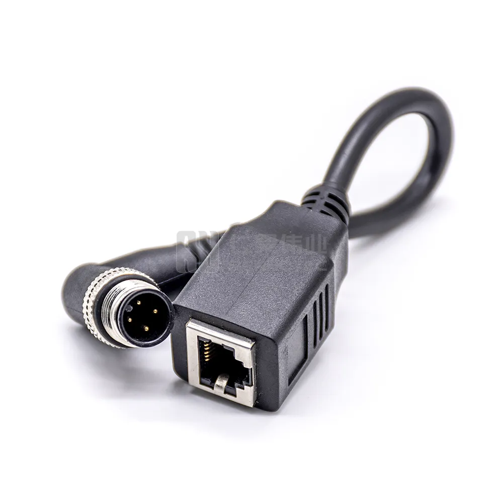 Vrouwelijke 4pin Bbtype Schroefaansluiting 4-Pins Sensorconnector Naar Rj45