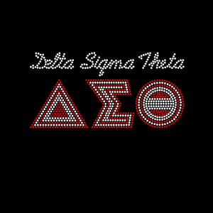 Free Sample <strong>Delta</strong> Sigma Theta Sorority Rhinestone Iron on Transfer - Product Image 2